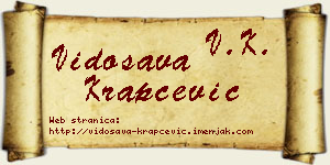 Vidosava Krapčević vizit kartica